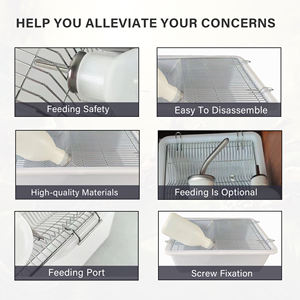 Boîte en plastique transparente de Cage de rat de souris de laboratoire de groupe de rongeurs de style simple de PC emballée pour des mangeoires d'animaux de compagnie - Product Image 5