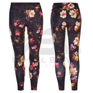 กางเกงเลกกิ้งสำหรับเล่นโยคะฟิตเนสยิมของผู้หญิงสีพื้นพิมพ์ซับลิเมชัน - Product Image 3