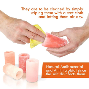 ODM fabrication de verres à tequila en sel de l'Himalaya vente en gros de verres à liqueur en sel gemme couleur rose traces de minéraux lampe d'appoint - Product Image 5