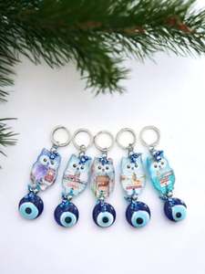 DAFNI <b>BIG</b> PAZAR Fashion Alloy Enamel Gold Carabiner Keychain with Unique Enamelled Tips 3D Shape and Embossing Printing - Product Image 5