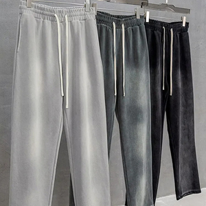 Pantalons évasés délavés à l'acide de qualité supérieure pour hommes et unisexe 2026, 100% coton molletonné, pantalons de survêtement personnalisés avec logo, pantalons de survêtement pour hommes - Product Image 4