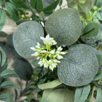 Approvisionnement d'usine : Guirlandes artificielles de roses eucalyptus de 188 cm, fausses fleurs pour décoration de mariage, arrangements floraux, vente en gros