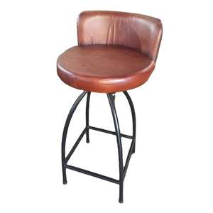 Tabourets de bar, meubles de luxe, restaurant, cuisine nordique, chaise haute noire bon marché, comptoir, chaise de bar moderne en métal et velours avec dossier - Product Image 1
