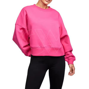 เสื้อสเวตเตอร์คอกลมสำหรับผู้หญิงขนาดใหญ่ดีไซน์ใหม่เสื้อสเวตเตอร์แบบเรียบสำหรับผู้หญิงเสื้อสวมหัวแฟชั่นทรงหลวมดีไซน์ใหม่ - Product Image 3