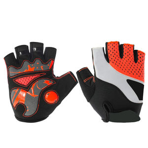 Silicone imprimé impression paume sublimé haut main demi-doigt gants de cyclisme personnalisé - Product Image 1