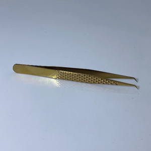 Pinzas de oro de plasma, venta al por mayor, pinzas de pestañas de calidad fina de acero inoxidable, pinzas de pestañas rectas y curvas de alta calidad - Product Image 2
