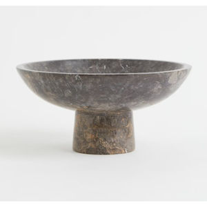 Bol de piédestal en marbre naturel fabriqué à la main pour la décoration intérieure moderne de luxe - Product Image 4