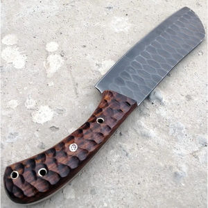 Couteau de chef Burraq personnalisé fait main en acier au carbone, couteau multifonctionnel avec manche en bois et étui en cuir, OEM/ODM, pour usage en cuisine - Product Image 6