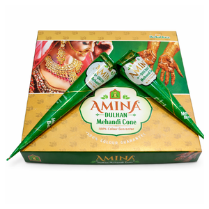 Henné naturel pur de qualité supérieure, cônes de mehndi (12 cônes/douzaine), sans ammoniaque, respectueux de la peau, emballage en boîte en papier pour les artistes du mehndi - Product Image 1