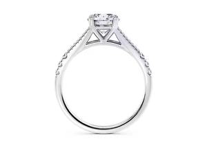 Bague en diamant Moissanite ronde exquise solitaire en or 14 carats unisexe pour les mariages et les fêtes - Product Image 3