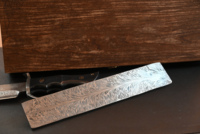 Lame de couteau en acier Damas fait main, motif plume, 12 pouces, OEM/ODM personnalisable, Edge Master