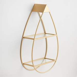 Private Branding <b>Industrial</b> Iron And Wood Wall Shelf Modern Rustic <b>Storage</b> Display Unit For Kitchen Living Area - Product Image 2