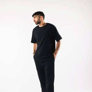 Camiseta extragrande de moda de manga corta para hombre, ropa de gimnasio elegante de algodón 100% para verano, transpirable y a la moda - Product Image 5