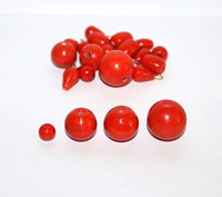 Perles en verre de couleur corail faites à la main en gros, perles rondes assorties en vrac, boîte en vrac pour la fabrication de bijoux, bracelets, colliers, boucles d'oreilles