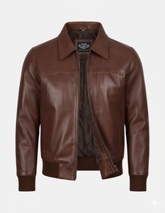 Listo para enviar Chaqueta de cuero real Chaquetas de cuero de piel de cordero para hombres Chaquetas de cuero genuino de Invierno 1 MOQ - Product Image 4