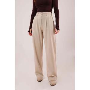 Pantalon ajusté crème pour femme modèle Lustrin Premium - Pantalon professionnel en mélange polyester élasthanne pour la vente en gros - Product Image 3