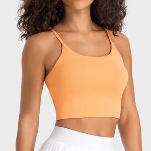 Vente chaude en gros, débardeur court côtelé sans couture respirant à séchage rapide pour femmes, pour la salle de sport et le fitness - Product Image 3