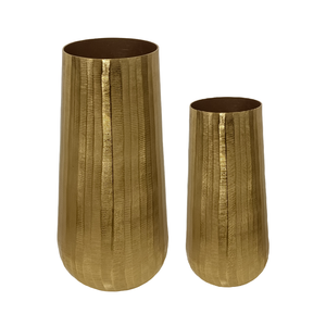 Florero de hierro con diseño de posavasos hecho a mano con acabados vintage, maceta decorativa para interiores para el hogar y la sala de estar, jarrón para suelo de boda - Product Image 6