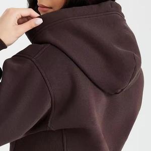 Vente en gros 2025 Automne Hiver Crop Top Hoodies Cordon Manches Longues Coton Crop Top Hoodie Femmes - Product Image 5