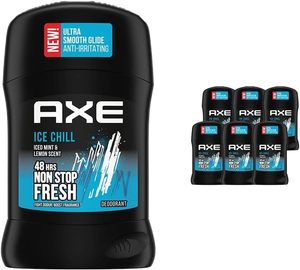 ผลิตภัณฑ์ระงับกลิ่นกายแบบแท่ง AXE สูตรไอซ์ชิล สำหรับผู้ชาย ให้ความสดชื่นยาวนาน 48 ชั่วโมง กลิ่นหอมสดชื่นจากไอซ์มิ้นท์และเลมอน (แพ็ค 6 ชิ้น x 50 มล.) - Product Image 1