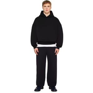 ชุดวอร์มกางเกงผ้าคอตตอนไซส์ XL ของผู้ชายทรงโอเวอร์ไซส์ทรงหลวมมีฮู้ดเข้ารูปเนื้อผ้าฝ้าย100% เหมาะสำหรับฤดูหนาวออกแบบได้ตามที่ต้องการ - Product Image 1