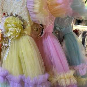 2024 nouvelle robe de fée en Satin pour filles avec bandeau motif floral robe de soirée pour enfants groupe d'âge enfants pour la saison de printemps - Product Image 6