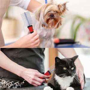 Peigne de toilettage pour animaux de compagnie de précision avec manche en acier inoxydable - Pliable et technologie laser Durable pour une utilisation longue durée - Product Image 5