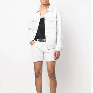 Veste en jean classique et décontractée à col montant pour hommes, veste à capuche à la mode, style 100% coton, vêtements d'hiver fantaisie - Product Image 5