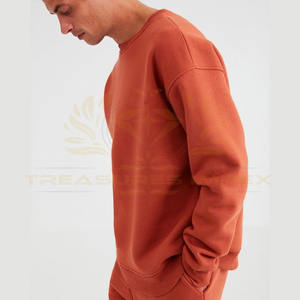 Survêtement en coton de haute qualité pour hommes avec col rond et poches plaquées Logo personnalisé Ensemble de sweat Poids lourd Prix - Product Image 5