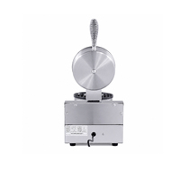 Machine à gaufres belges ronde commerciale en acier inoxydable 1200W OEM ODM 110V 220V pour café avec plaque antiadhésive et contrôle par minuterie