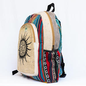 กระเป๋าเป้สะพายหลังทำจากป่านหิมาลัยแท้ ดีไซน์แฮนด์เมดไม่เหมือนใคร ปิดด้วยซิป นุ่ม เบา ทนทาน ผลิตอย่างมีจริยธรรม ความจุ 16 ลิตร - Product Image 2