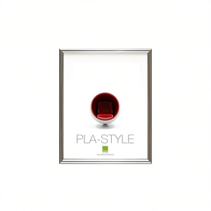 BASIC PLA STYLE 24x30cm <b>Plastic</b> <b>Frame</b> Metallic Silver PLA01 AA 09 Compatible with Bubola & Naibo - Product Image 2