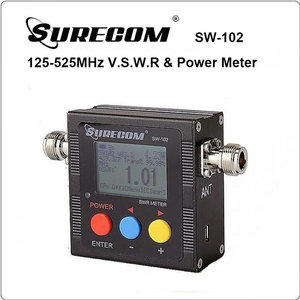 Compteur de puissance numérique SWR VHF UHF SURECOM SW-102N 125-525 MHz 120 W avec connecteur N et compteur de fréquence pour antenne radio bidirectionnelle - Product Image 1