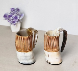 High Quality Eco-Friendly Buffalo <b>Horn</b> Mugs <b>Viking</b> <b>Horn</b> Mug Tankard with Carved Custom Engraving Logo India - Product Image 5