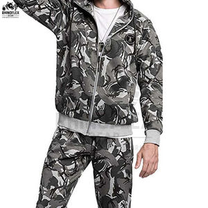 ชุดวอร์มลายพรางผู้ชายแบบกำหนดเอง ผ้าฝ้ายผสมโพลีเอสเตอร์ พร้อมโลโก้และดีไซน์ตามสั่ง ชุดวอร์มลายพรางแบบมีซิปสำหรับผู้ชาย - Product Image 6