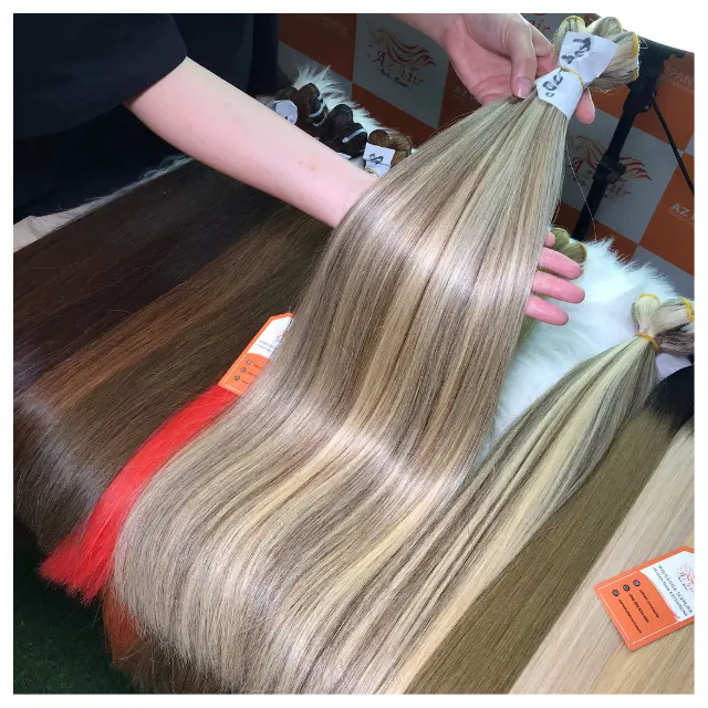 Highlight Color Hair Weave Bundles, Mixed Color Brown Blonde Remy Weft Hair Extension From AZ Hair Factory