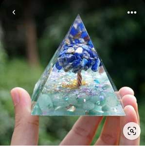 Pirámide de lapislázuli, pirámide curativa de orgonita, generador de orgonita de cristal, herramienta de meditación, orgón de protección de energía electrónica - Product Image 2