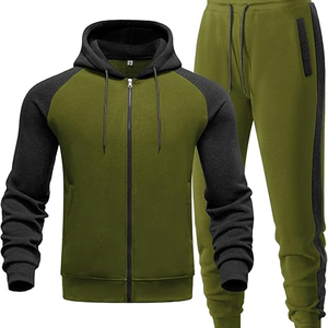 Survêtements pour hommes avec logo de marque personnalisé imprimé Sweat-shirt de jogging uni zippé en polaire Tech avec logo personnalisé Survêtement pour hommes - Product Image 4