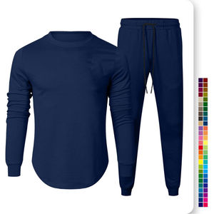 Conjunto de chándal personalizado de 100% algodón para hombre con etiqueta privada en blanco, chándal para correr, Sudadera con capucha, pantalones de chándal para correr en 3D - Product Image 5