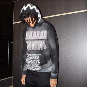 เสื้อมีฮู้ด500gsm ผ้าคอตตอน3D พิมพ์ลายลวดลายผ้าฟลีซสำหรับฤดูหนาวพิมพ์ลายปัก6XL สำหรับผู้ชายโลโก้ตามสั่ง - Product Image 4