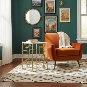 Ensemble de tables basses rondes modernes avec structure en acier inoxydable et design écologique pour salon - Product Image 2