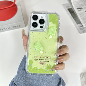 <span class=keywords><strong>Coque</strong></span> de téléphone <span class=keywords><strong>portable</strong></span> <span class=keywords><strong>incassable</strong></span> 3 en 1 avec paillettes colorées et accessoires de poupée 3D mignons pour ZTE Blade A76 - Product Image 2