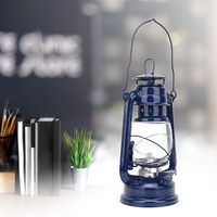 Lámpara de Queroseno de Diseño Industrial Retro Vintage, Linterna de Hierro Decorativa, Lámpara de Aceite Rústica, Linterna Tipo Huracán para Hogar y Jardín