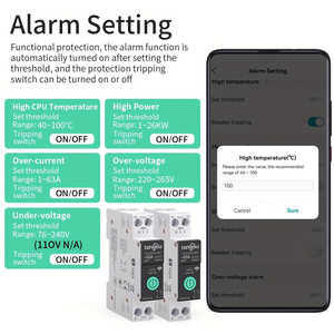 Interruptor de Circuito Inteligente WiFi Tuya MCB, 1 Unidad, 1-63A, Protección Contra Sobrecorriente y Bajo Voltaje, Control Remoto Inalámbrico, Opciones 1P y 2P - Product Image 3