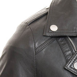 แจ็คเก็ตหนังสำหรับผู้หญิง แจ็คเก็ตหนังคอปกพับได้บุหนังสำหรับฤดูหนาวแบบอุ่นๆ แจ็คเก็ตหนังสำหรับกิจกรรมกลางแจ้งแบบเย็บติดกัน - Product Image 6