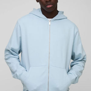 Chándales en blanco de alta calidad para hombre con cremallera Lose Fit 100% algodón Own Your Brand Long Sleeve Men Conjunto de dos piezas Jogging Wear OEM - Product Image 3