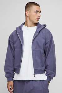 เสื้อฮู้ดผ้าฝ้ายมีฮู้ดเสื้อฮู้ดดีไซน์แบบ100% โลโก้รุ่นสั้น - Product Image 4