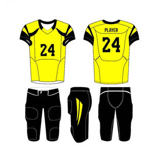 Conjunto de uniforme de manga corta con cuello en V de alta calidad para adultos Servicio OEM Ropa de fútbol americano de talla grande - Product Image 1