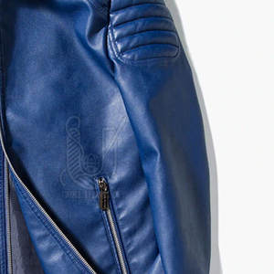 Chaqueta de Cuero para Hombre, Estilo Moderno, Venta al Por Mayor, con Cuello Alto y Logotipo Frontal, Resistente al Viento e Impermeable - Product Image 5