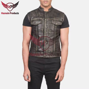 Chaleco de cuero genuino Reversible de calidad superior hecho en Pakistán para hombres de talla grande estilo informal para ropa exterior de moda de invierno - Product Image 4